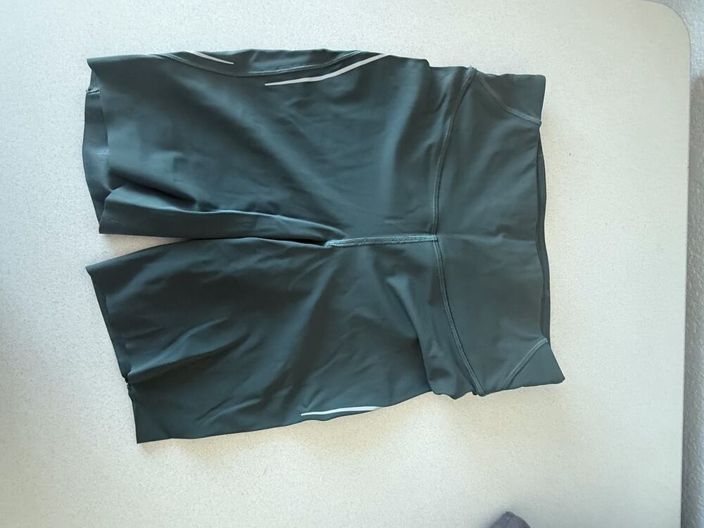 Lululemon Women's Size 8 Dark Green High Rise Biker Shorts Hidden Pocket